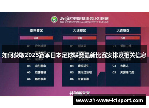 如何获取2025赛季日本足球联赛最新比赛安排及相关信息
